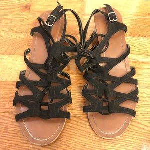 Santana Black Strap Sandals